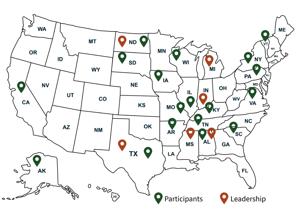 Map of partners and leadership